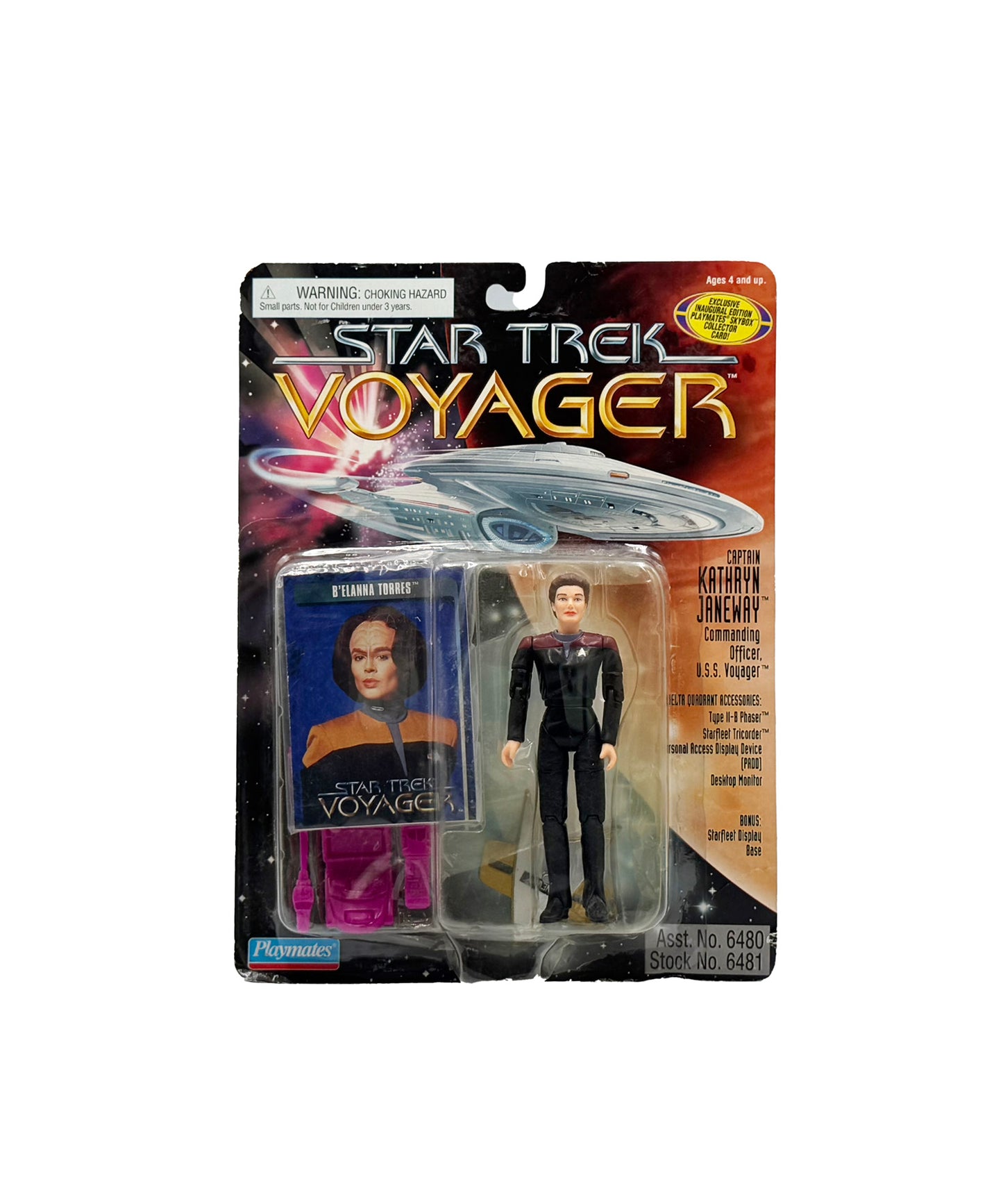 Star Trek Voyager Captain Kathryn Janeway Action Figure ERROR Torres Card