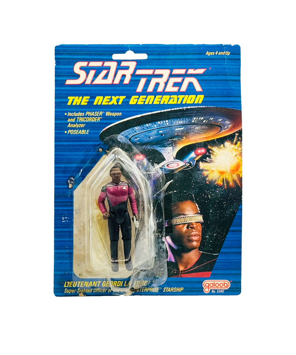 Star Trek Next Generation Geordi La Forge Galoob 1988 3.75" Figure Rare Collection