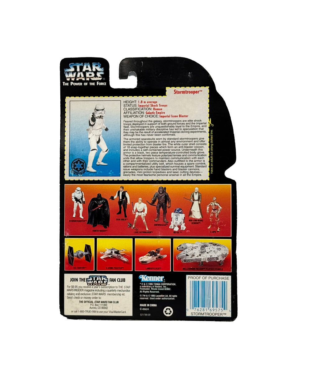 Star Wars Power of the Force Stormtrooper Action Figure Kenner 1995 Red Card