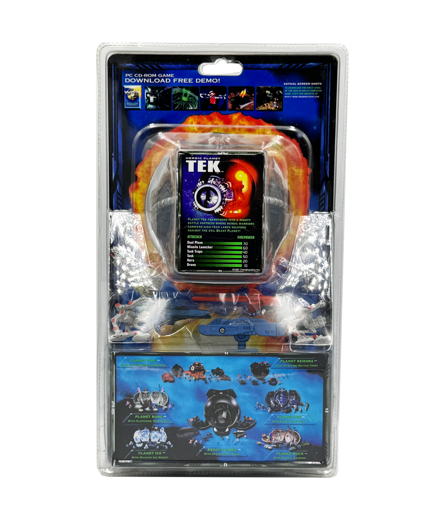 Trendmasters War Planets Heroic Planet Tek 1997 Transforming Battle Planet