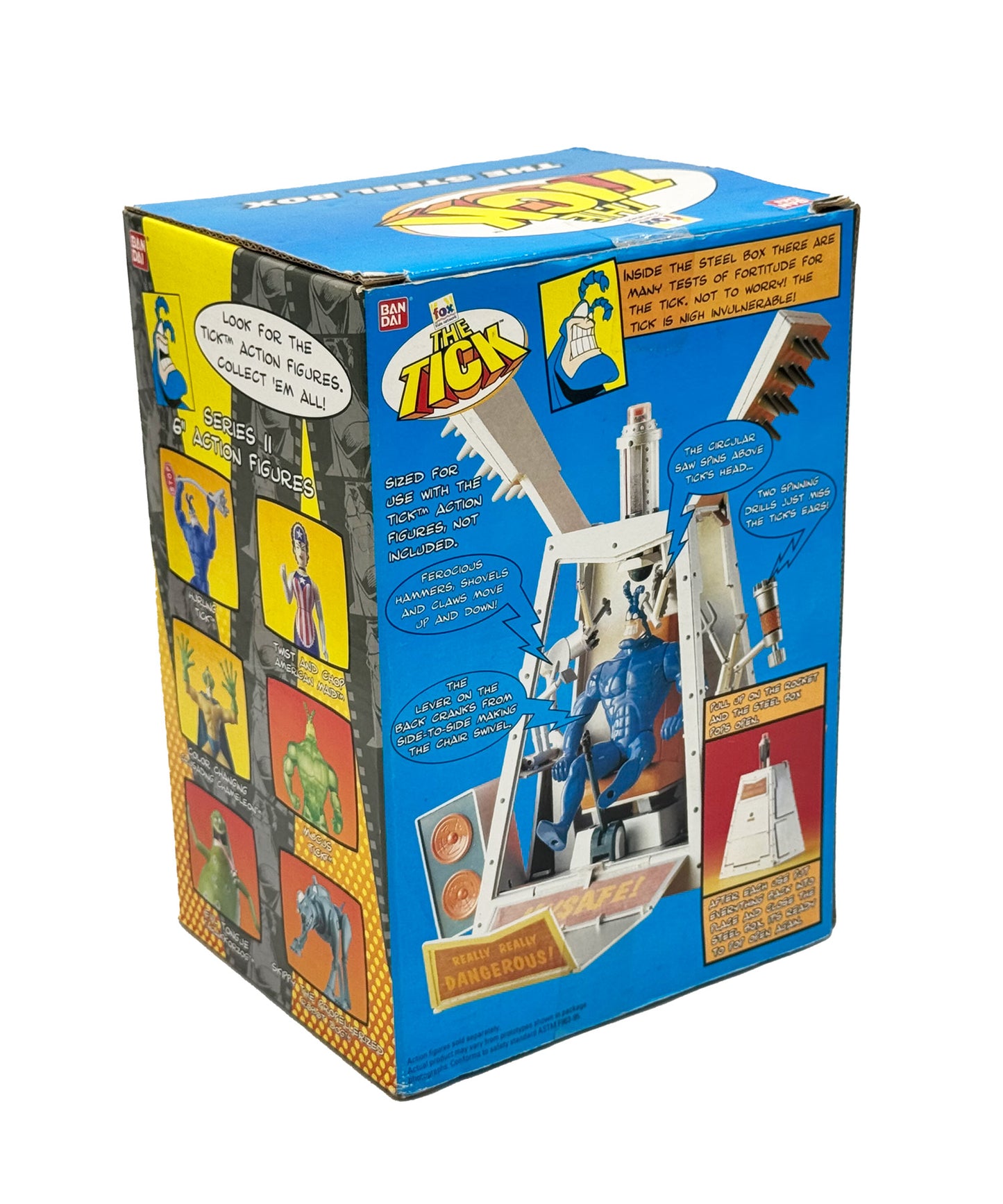 The Tick Bandai Steel Box Action Figure 1995 Sealed Box Mint Rare Collectible